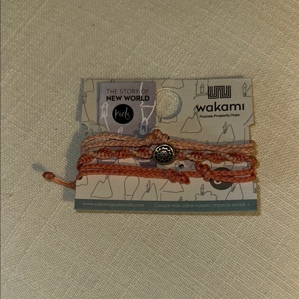 NWT Wakami Kids Braided 3 Bracelet Sun